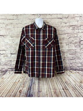 Levi’s Strauss Red Blue Plaid Button Long Sleeve Shirt